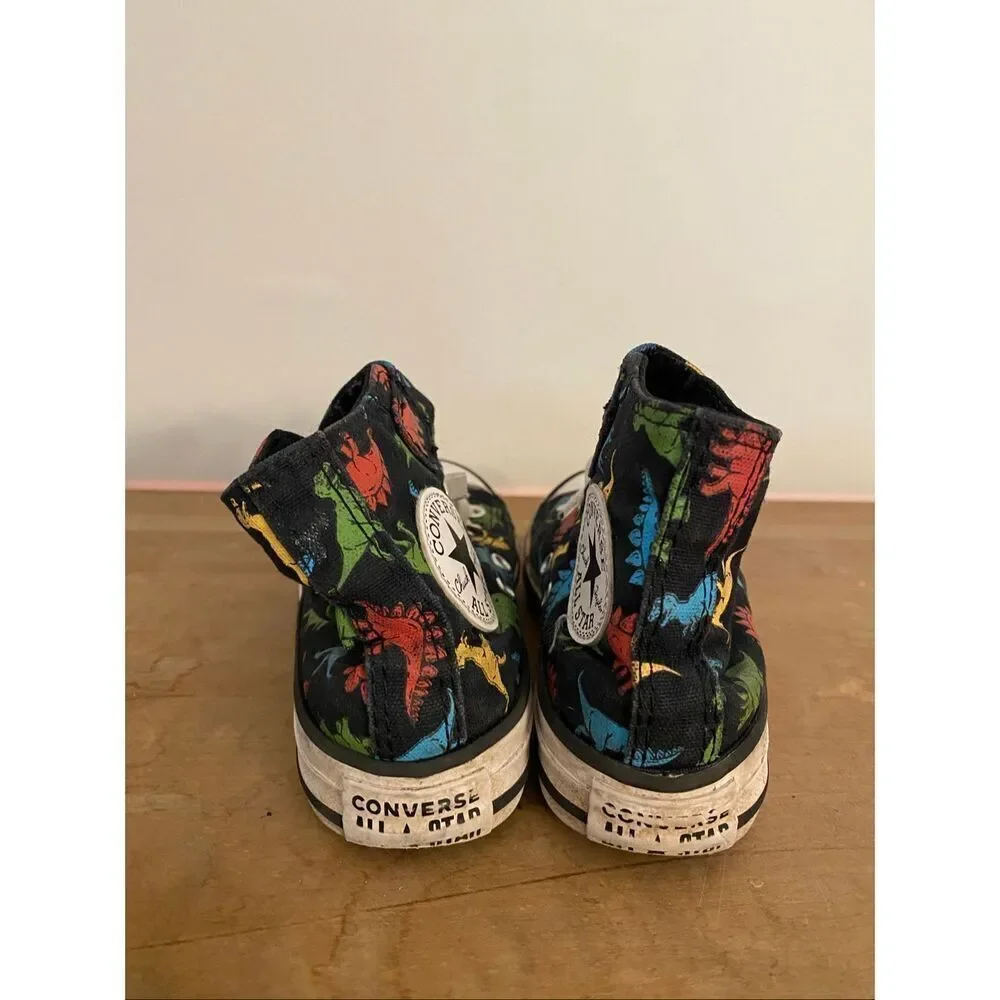 Converse 11 kids All Star Dino high-Top Sneakers shoes black multicolor